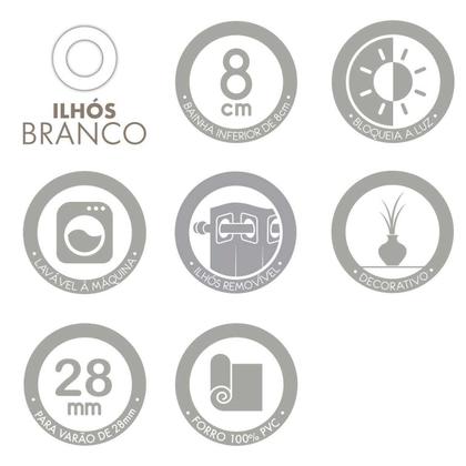 Imagem de Cortina Infantil Basic Com Forro Blackout 2,00 x 1,80 Santista