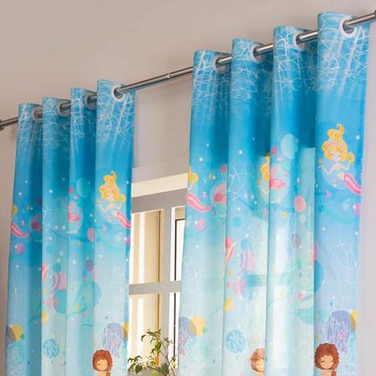 Imagem de Cortina Infantil Basic Com Forro Blackout Estampas Meninas 2,00 x 1,80 Santista