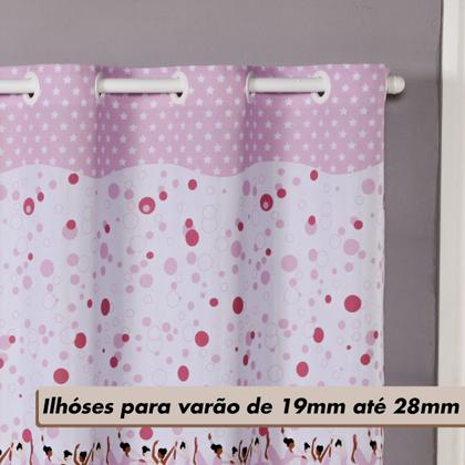 Imagem de Cortina Infantil Estampada 2,80 x 1,40 Linhão Para Bebê