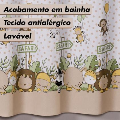 Imagem de Cortina Infantil Estampada 2,80 x 1,40 Linhão Para Bebê