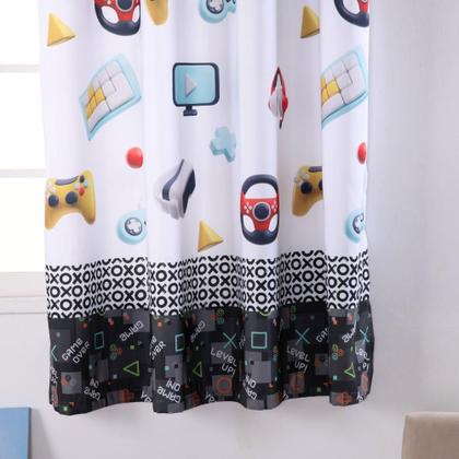 Imagem de Cortina Infantil Juvenil Quarto Menino Boy para Varão Simples Duplo 2m Estampada