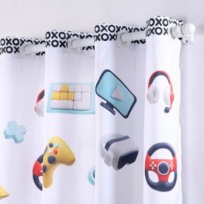 Imagem de Cortina Infantil Juvenil Quarto Menino Boy para Varão Simples Duplo 2m Estampada