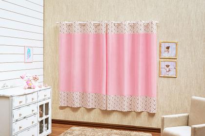 Imagem de Cortina Infantil Para Quarto Bebê Ilhós Estampada Menino Menina Varão Simples 2x1,70m