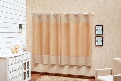 Imagem de Cortina Infantil Para Quarto Bebê Ilhós Estampada Menino Menina Varão Simples 2x1,70m