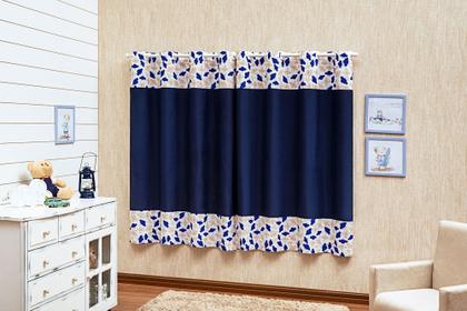 Imagem de Cortina Infantil Para Quarto Bebê Ilhós Estampada Menino Menina Varão Simples 2x1,70m