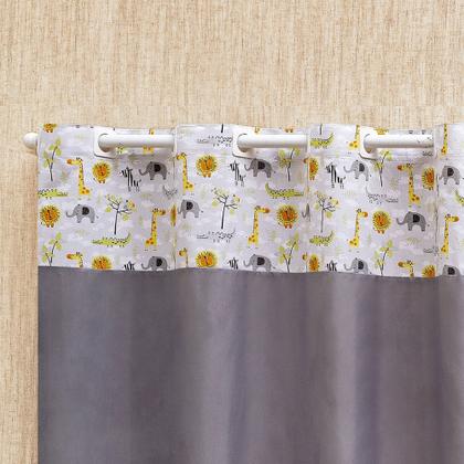 Imagem de Cortina Infantil Quarto Bebê Criança Ilhos Menino Menina Chuva de Amor Estampada  2x1,70m