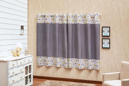 Imagem de Cortina Infantil Quarto Bebê Criança Ilhos Menino Menina Chuva de Amor Estampada  2x1,70m