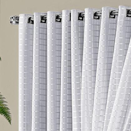 Imagem de Cortina Iris 3 Metros Semi Blackout Sala Quarto Varão Cinza