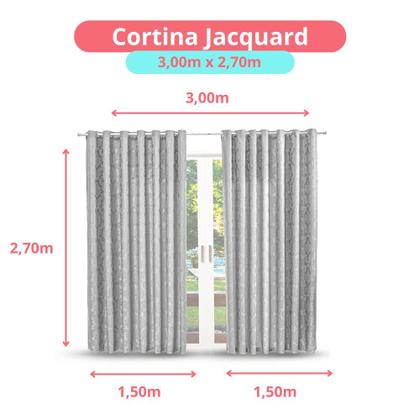 Imagem de Cortina Jacquard Brasão 3,00m x 2,70m