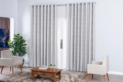 Imagem de Cortina Jacquard Semi Blackout 2,20x1,30 Janela Sala E Quarto