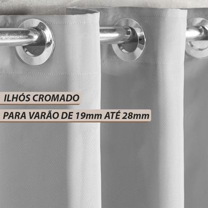 Imagem de Cortina Janela Quarto Tecido Blackout Com Voil 2,00 x 1,40 