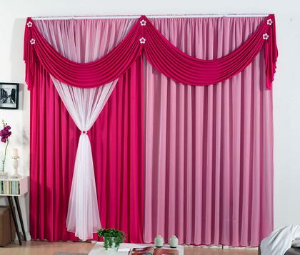 Imagem de Cortina Jessica 2,00m x 1,70m Para Varão Simples Para Quarto