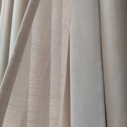 Imagem de Cortina Linho Com Forro Blackout Wave Trilho Suíço Sob Medida 8,00x2,60