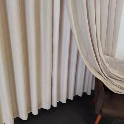 Imagem de Cortina Linho Com Forro Microfibra Para Pé Direito 6,00x3,00