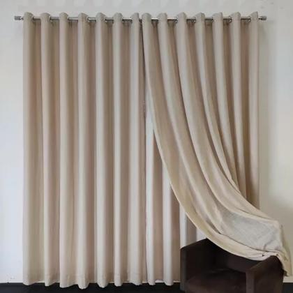 Imagem de Cortina Linho Com Forro Microfibra Para Pé Direito 6,00x3,00