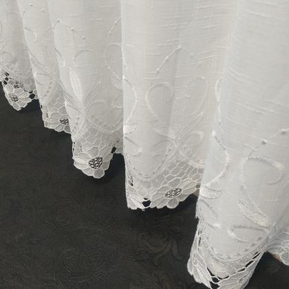 Imagem de Cortina Linho Voil Guipir Com Forro Microfibra Para Suíte 3,00x2,10