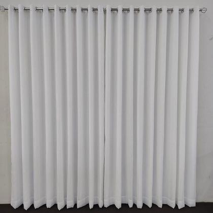 Imagem de Cortina Luxuosa De Voil Linho Com Forro Microfibra P/ Varão 2,00x2,40