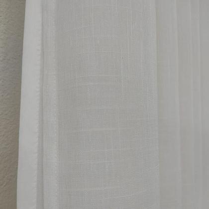 Imagem de Cortina Luxuosa De Voil Linho Com Forro Microfibra P/ Varão 2,00x2,40