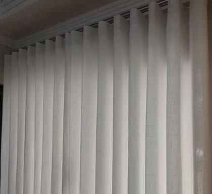 Imagem de Cortina Luxuosa Linho Com Forro Para Sala Wave 7,00x2,60