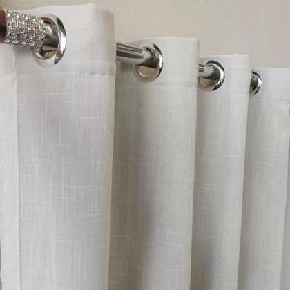 Imagem de Cortina Luxuosa Para Quarto Linho E Blackout 100% Com Ilhós