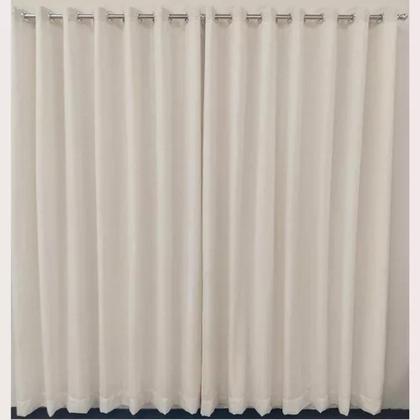 Imagem de Cortina Luxuosa Para Quarto Linho E Blackout 100% Com Ilhós