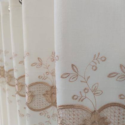 Imagem de Cortina Luxuosa Voil Guipir Com Forro Microfibra 3,00x1,80