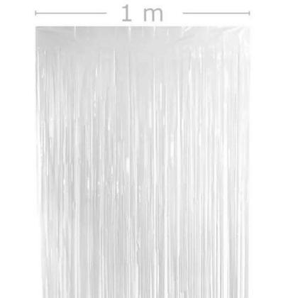 Imagem de Cortina metalizada branca 100 x 200 cm c/01un