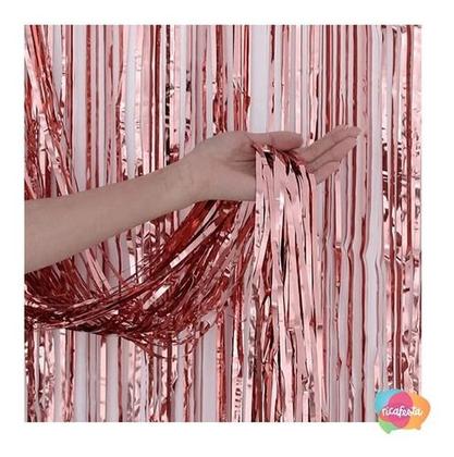 Imagem de Cortina Metalizada Franja 2m X 1m Painel Decoração Festa