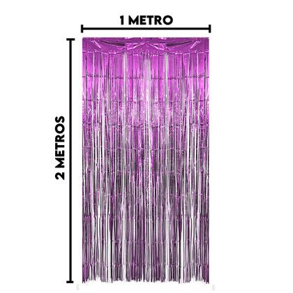 Imagem de Cortina Metalizada para Festa Metálico 2m x 1m