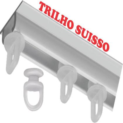 Imagem de Cortina Mirage 2 Mts Sala Quarto Blackout Voal Trilho Suisso - Tabaco