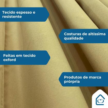 Imagem de Cortina Oxford 3,00 x 2,50m Para Quarto Sala Escritório Corta Luz Tecido Grosso Premium
