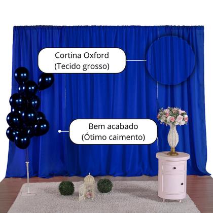 Imagem de Cortina Oxford Decoração P/Festa Aniversário Casamento 3MX2M