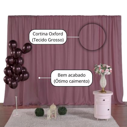 Imagem de Cortina Oxford Decoração P/Festa Aniversário Casamento 3MX2M