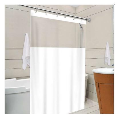 Imagem de Cortina P/ Box Pvc Impermeabilidade Antimofo Branco