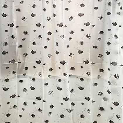 Imagem de Cortina Para Box Banheiro Com Ganchos 100% Poliester 180cm