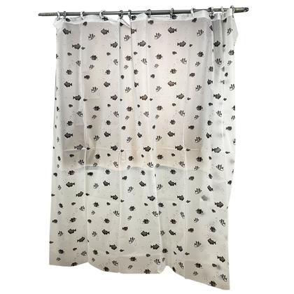 Imagem de Cortina Para Box Banheiro Com Ganchos 100% Poliester 180cm