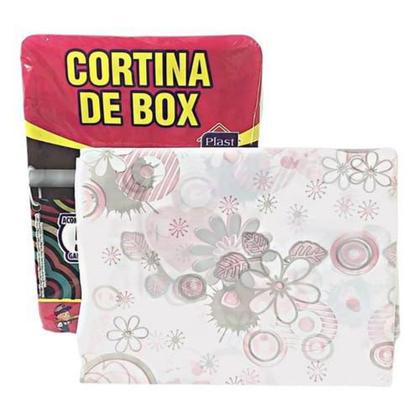 Imagem de Cortina para box de banheiro impermeável estampada - PLAST LEO