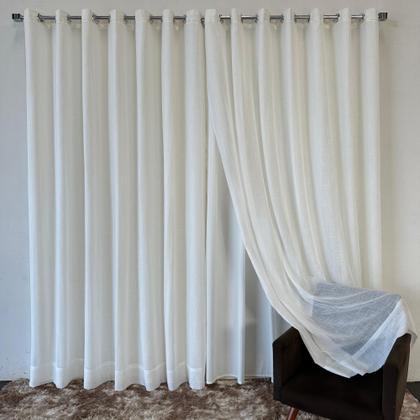 Imagem de Cortina Para Escritório 4,00x2,60 Linho Com Forro