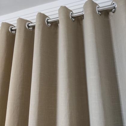 Imagem de Cortina Para Janela/Quarto/Sala Voil Gaze De Linho Com Forro Blackout Alto Padrão P/ Varão 4,00x2,50