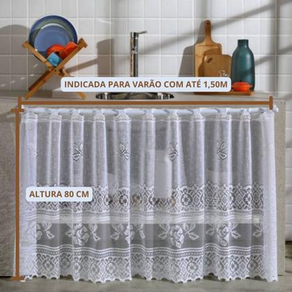 Imagem de Cortina Para Pia De Cozinha Balcão 2,00 x 0,80 Nude Clássica