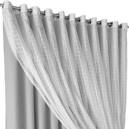 Imagem de cortina para quarto e sala blecaute Roma 8,00 x 2,80 branco