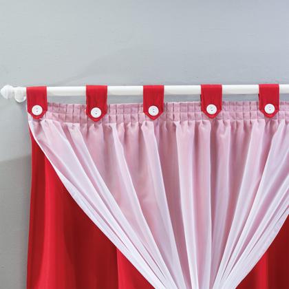 Imagem de Cortina para Quarto Infantil 2 Mts Voil e Forro Algodão