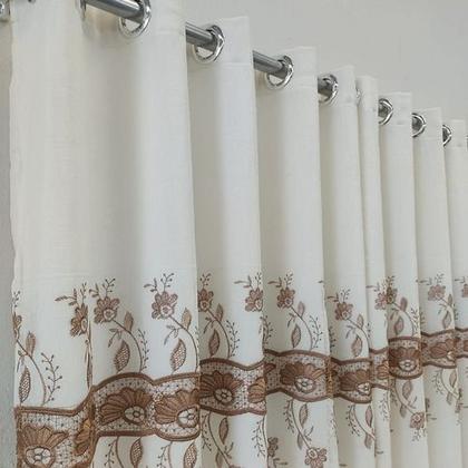 Imagem de Cortina Para Sala E Quarto Meia Parede Linho Com Forro Microfibra