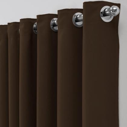 Imagem de Cortina Para Sala E Quarto Seis Metros Franzida Tabaco