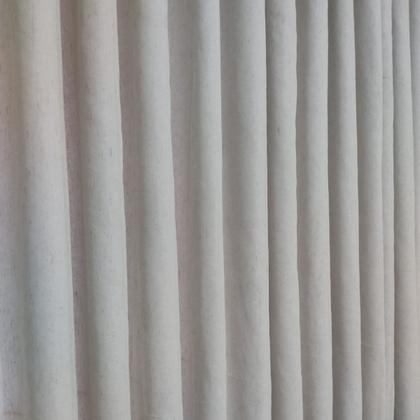 Imagem de Cortina Para Sala e Quarto Voil Gaze De Linho Com Forro blackout 100% Trilho Suíço Duplo 9,00x2,59