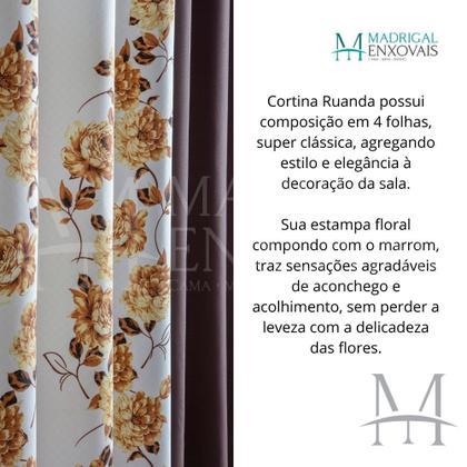 Imagem de Cortina para Sala Estampada 3,00x2,50m Sultan Ruanda Varão