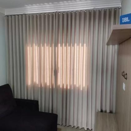 Imagem de Cortina Para Sala Linho Com Forro 7,00x2,60 Trilho Wave