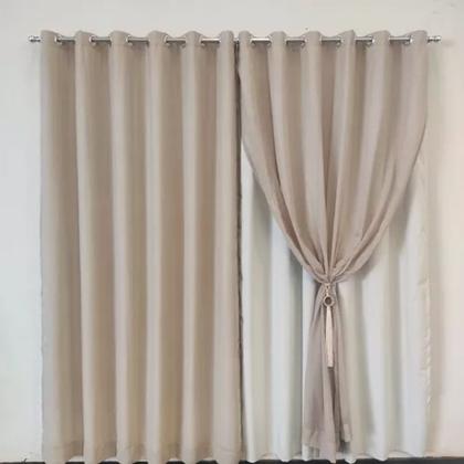 Imagem de Cortina Para Sala No Linho Com Forro Blackout 100% 4,00x2,50