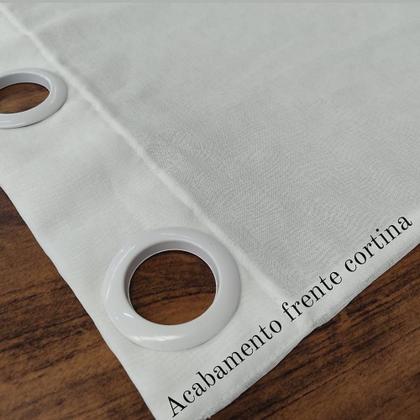 Imagem de Cortina Para Sala/Quarto Bordada Voal Com Forro Microfibra Leve 3,00x2,60