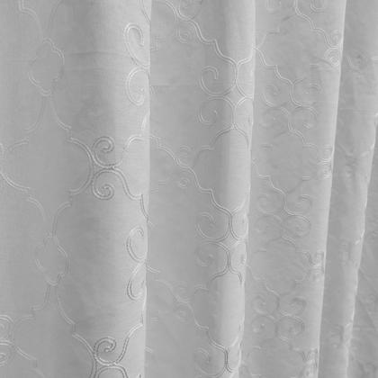 Imagem de Cortina Para Sala/Quarto Bordada Voal Com Forro Microfibra Leve 3,00x2,60
